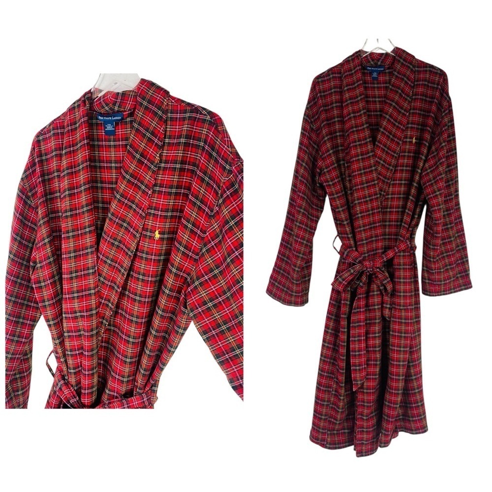 Polo Ralph Lauren Tartan Plaid Long Robe Size S/M